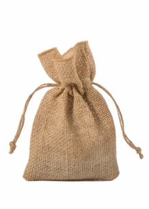 Jute Säckchen mit Bucht, Small, 10x15cm (BxH), 1-Farbe