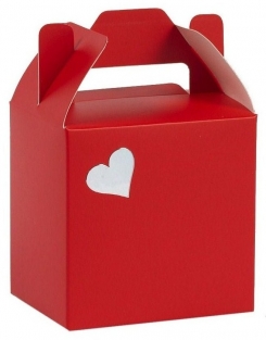 Geschenkbox  Take Away Herz 8.5x7x8.5cm (BxTxH) 6-Farben